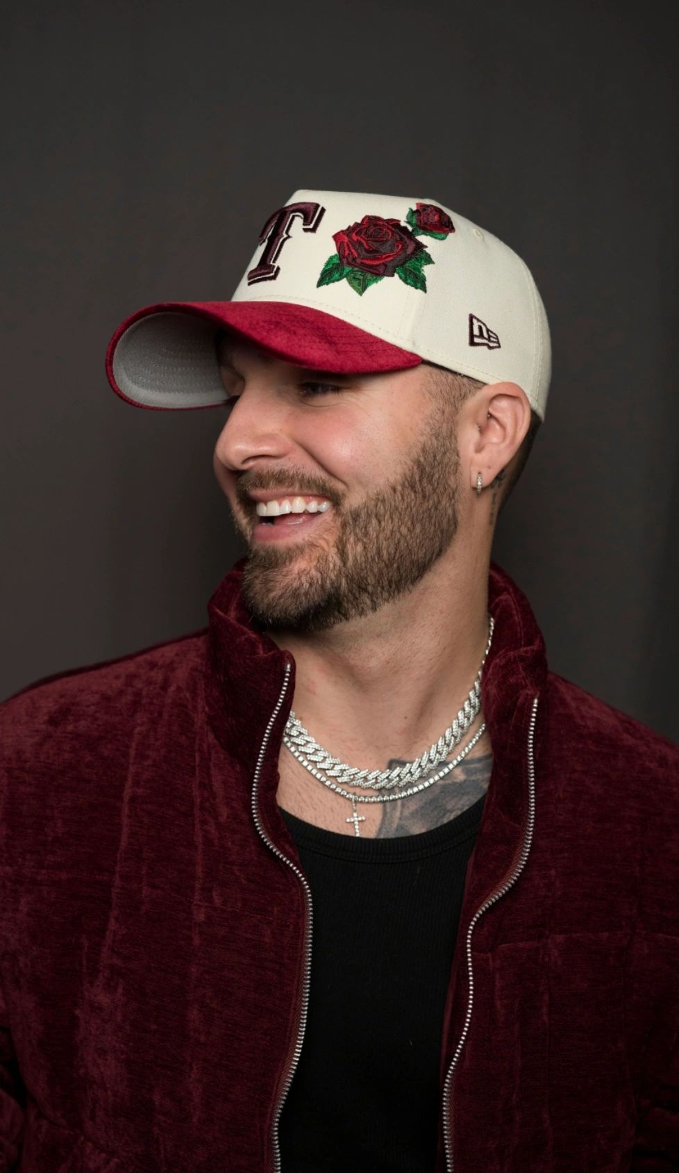 Cody portrait in burgundy